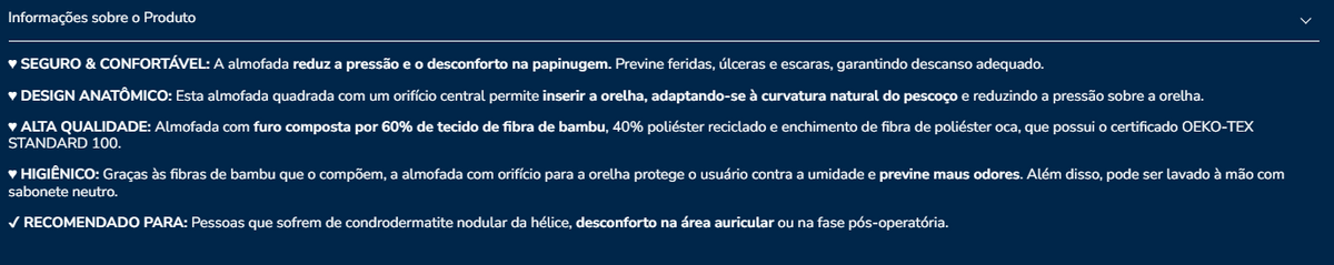 Almofada para orelhas K40053