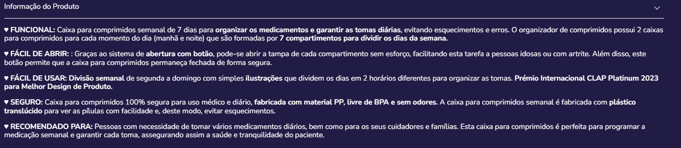 Caixa organizadora de comprimidos K40054