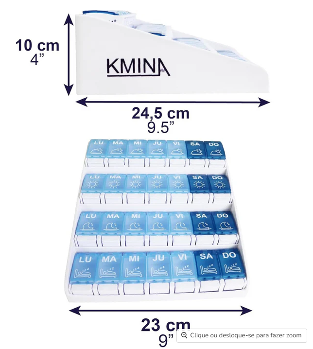 Caixa organização comprimidos K40059