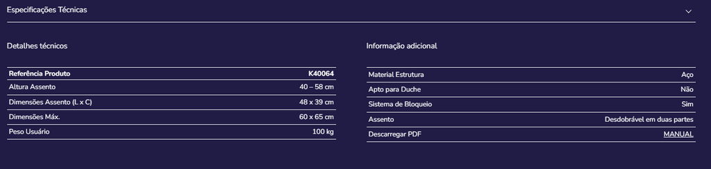 Cadeira de transferência K40064