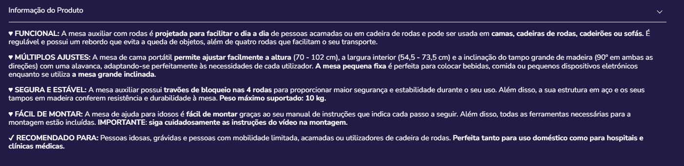 Mesa de apoio K40065