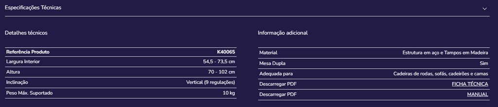 Mesa de apoio K40065