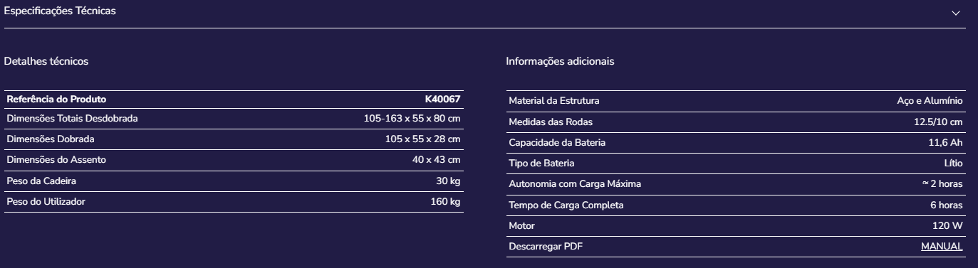 Cadeira elevatória portátil K40067