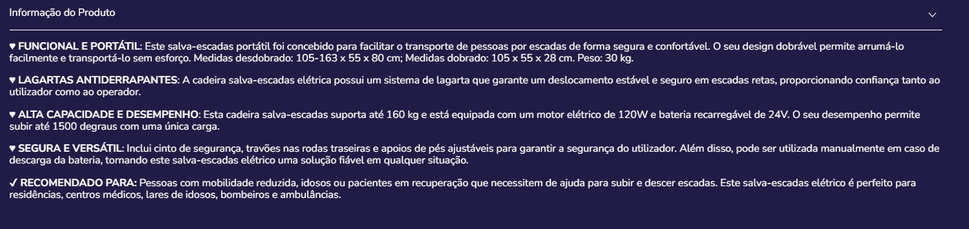Cadeira elevatória portátil K40067