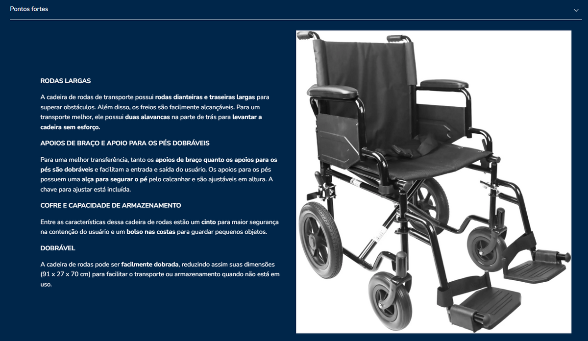 Cadeira de rodas Kmina P10026