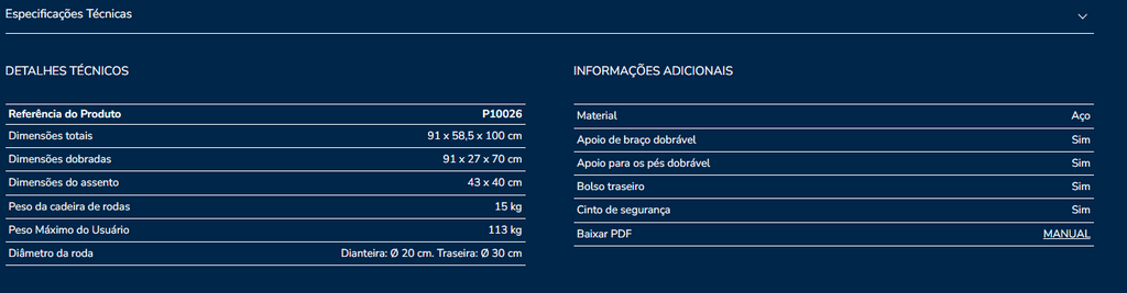 Cadeira de rodas Kmina P10026