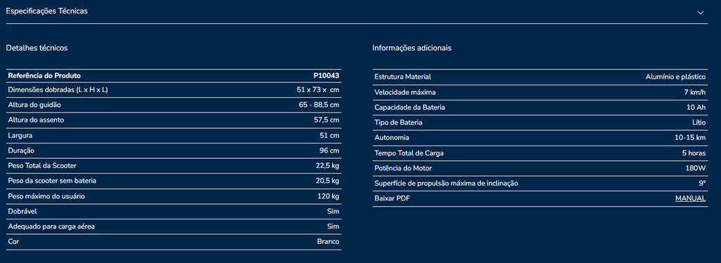 Scooter eletrica Pepe P10043
