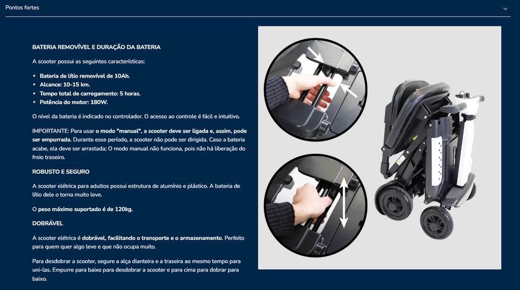 Scooter eletrica Pepe P10043