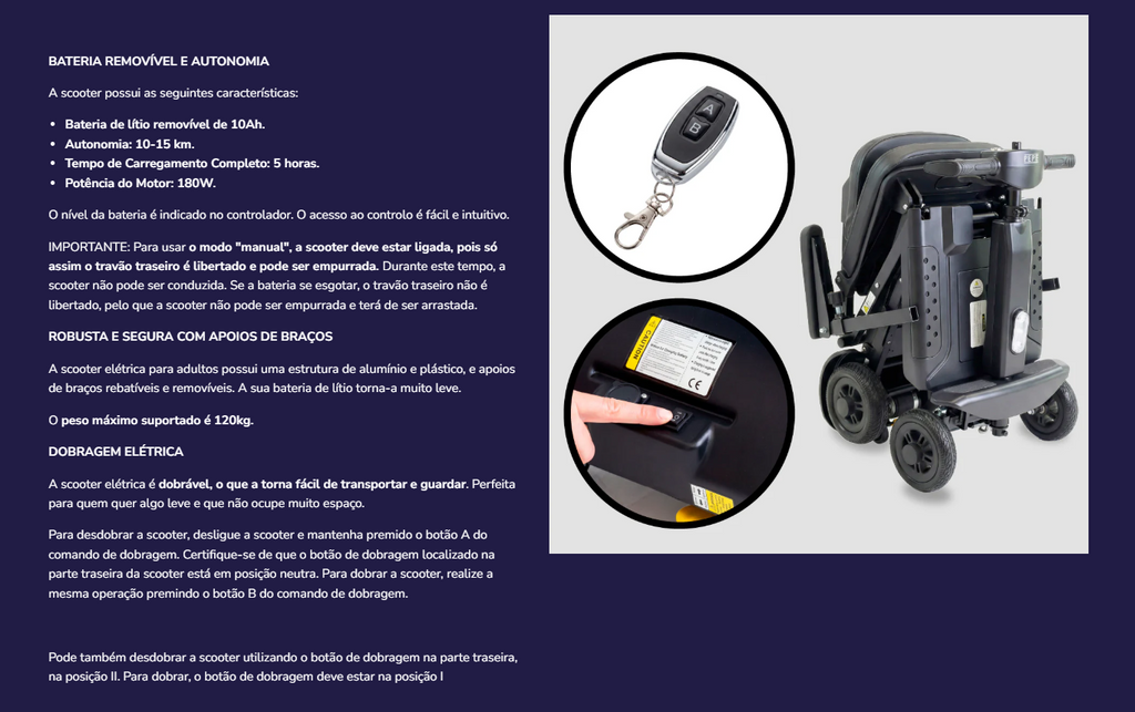 Scooter elétrica P10048