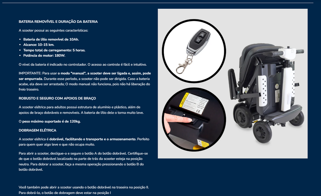 Scooter eletrica Kmina P10049