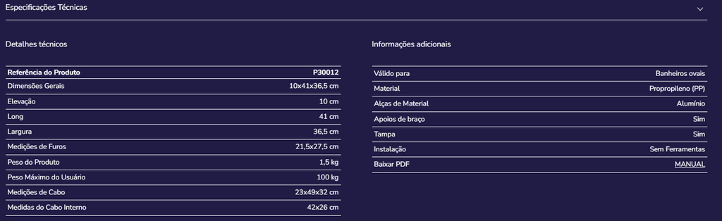 Assento sanitário P30012