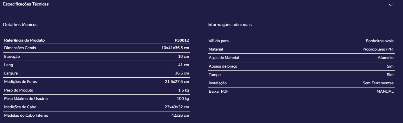 Assento sanitário P30012