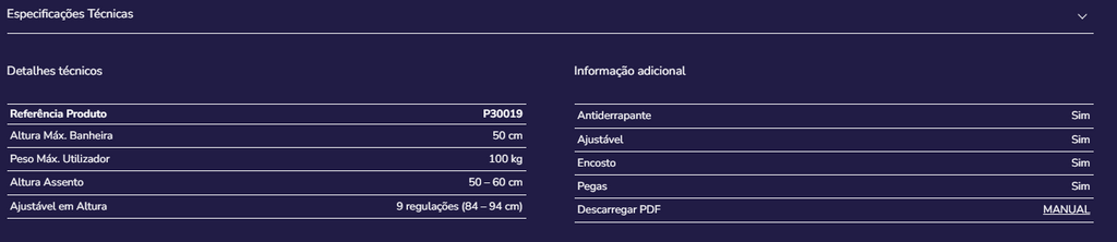 Cadeira de banho P30019