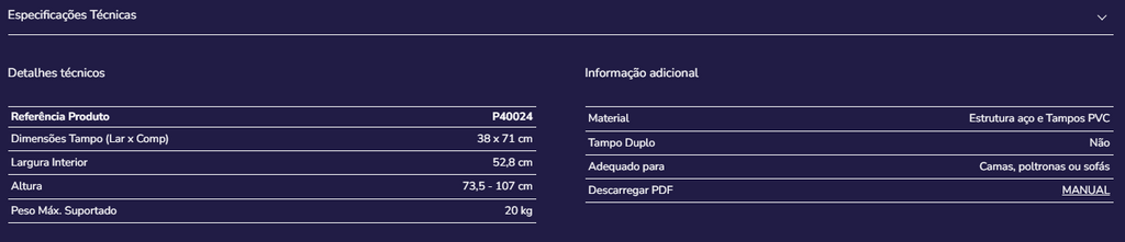 Mesa de apoio P40024