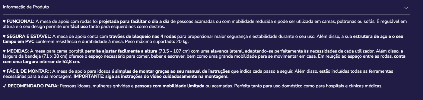 Mesa de apoio P40024