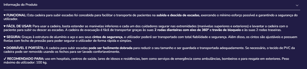 Cadeira de transporte P40031