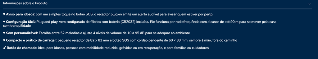 Botão SOS