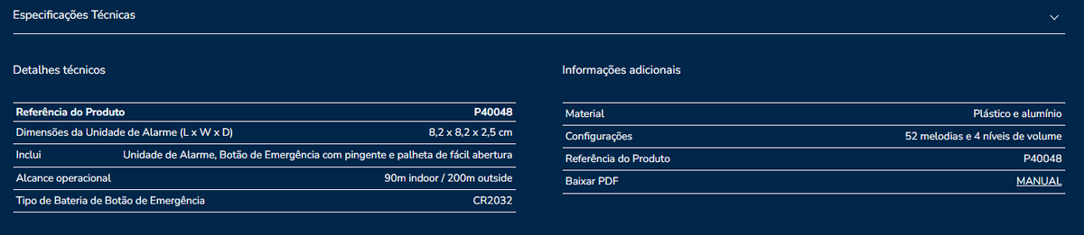 Botão SOS