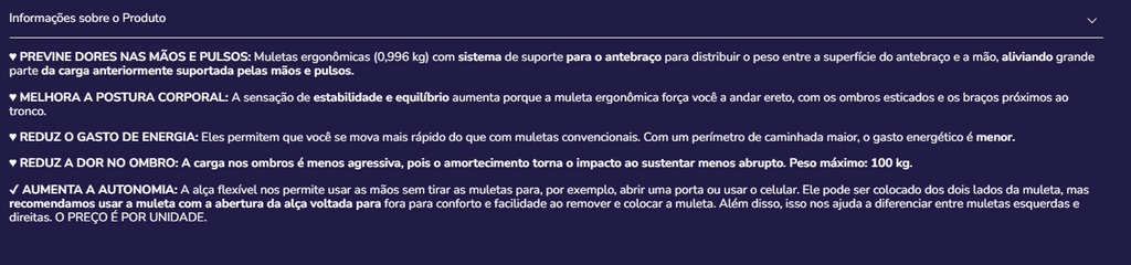 Muleta K10002 Esquerdo