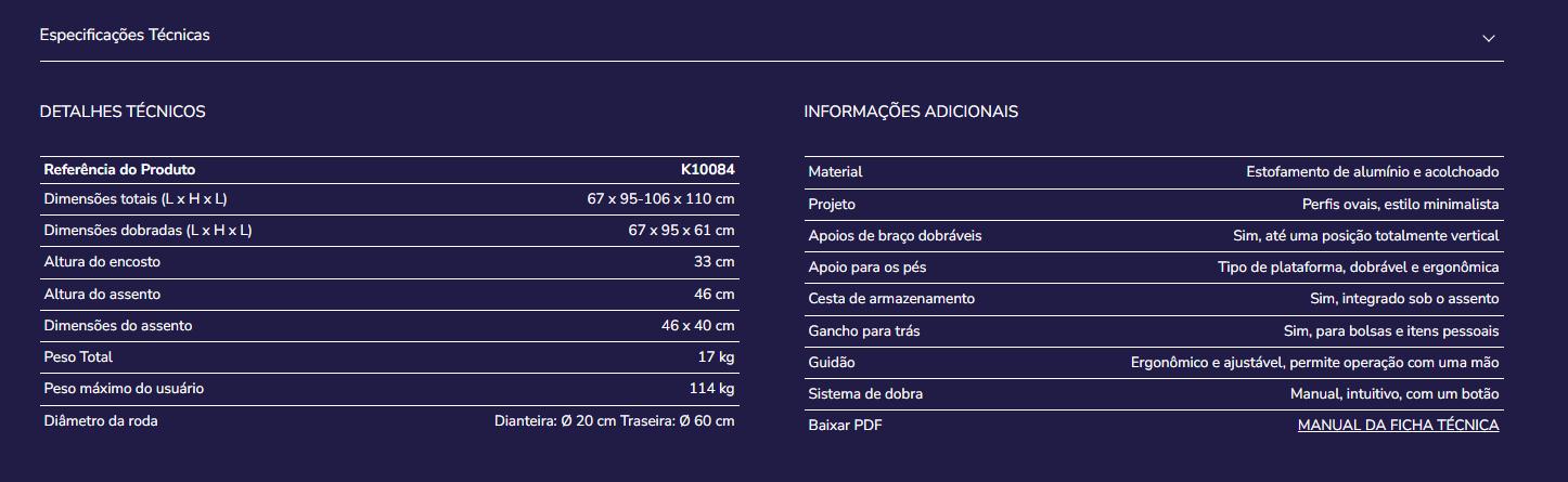 Cadeira de rodas K10084