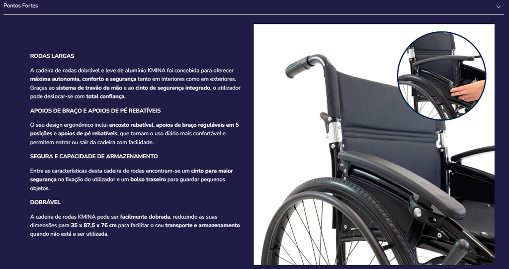 Cadeira de rodas Kmina K10090